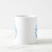 Ocean Blue Tribal Turtle Belize Kaffeetasse (Mittel)