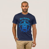 Ocean Blue Tribal Turtle Bermuda T-Shirt (Vorne ganz)