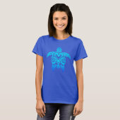 Ocean Blue Tribal Turtle T-Shirt (Vorne ganz)