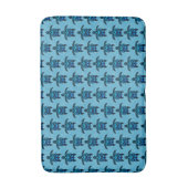 Ocean Blue Tribal Turtles Badematte (Vorderseite Vertikal)