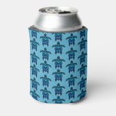 Ocean Blue Tribal Turtles Dosenkühler (Kanne Rückseite)