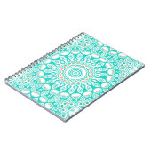 Ocean Blue Turquoise Medallion Notizblock (Linke Seite)