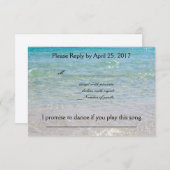 Ocean Blue UAwg mit Song Request RSVP Karte (Vorne/Hinten)