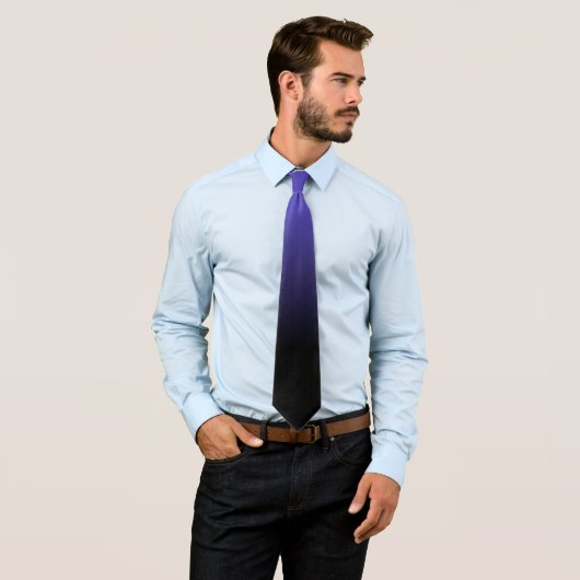 Ocean Blue und Black Ombre Muster Krawatte (Beispiel)