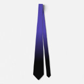 Ocean Blue und Black Ombre Muster Krawatte (Vorderseite)