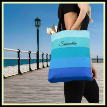 Ocean Blue und Green Stripes