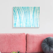 Ocean Blue und White Abstrakt Canvas drucken Leinwanddruck (Insitu (Wohnzimmer))