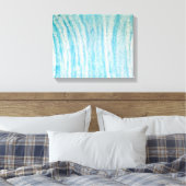 Ocean Blue und White Abstrakt Canvas drucken Leinwanddruck (Insitu (Schlafzimmer))