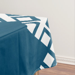 Ocean Blue und White Mono Zig Zag Tischdecke