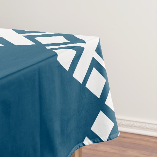 Ocean Blue und White Mono Zig Zag Tischdecke (Beispiel)
