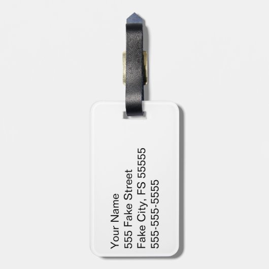 Ocean Blue und White Nautical Mandala Design Gepäckanhänger (Rückseite vertikal)