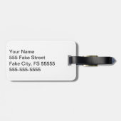 Ocean Blue und White Nautical Mandala Design Gepäckanhänger (Rückseite horizontal)