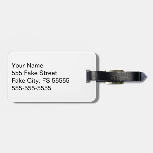 Ocean Blue und White Nautical Mandala Design Gepäckanhänger (Rückseite horizontal)