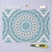 Ocean Blue und White Nautical Mandala Design Seidenpapier (Handwerk)