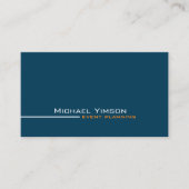 Ocean Blue und White Simple Modern Beruflich Visitenkarte (Vorderseite)