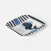 Ocean Blue Under Sea Kawaii Whale Baby Shower Pappteller (Gewinkelt)