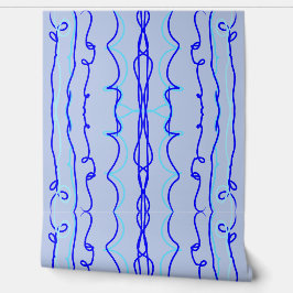 Ocean Blue vertikale Linien Tapete