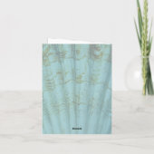 Ocean Blue Vintage Mermaid Folded Note Card (Rückseite)