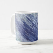 Ocean Blue Water Abstrakt Art Tasse Cup (Vorderseite Links)