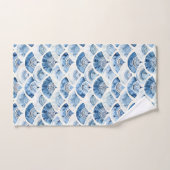 Ocean Blue Watercolor Geometric Gradient Art Deco Badhandtuch Set (Handtuch)