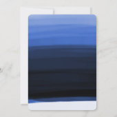 Ocean Blue Watercolor Moderne Glam Wedding Einladung (Rückseite)