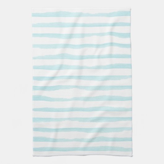 Ocean blue watercolor Streifen Küche Handtücher (Vertikal)