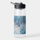 Ocean Blue Waves Bath Individuelle Name Trinkflasche (Rechts)