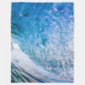 Ocean Blue Waves Fleece Blanket (Vorderseite)