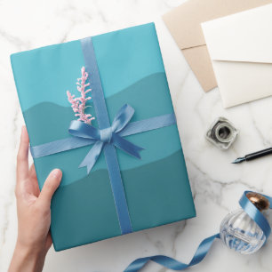 Ocean Blue Waves Minimal Beach Vibes Geschenkpapier