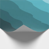 Ocean Blue Waves Minimal Beach Vibes Geschenkpapier (Ecke)