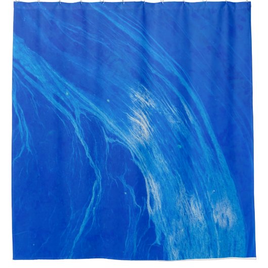 Ocean Blue Waves Sommerzeit Duschvorhang (Vorderseite)