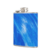 Ocean Blue Waves Sommerzeit Flachmann (Links)