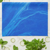 Ocean Blue Waves Sommerzeit Geschirrtuch (Gefaltet)