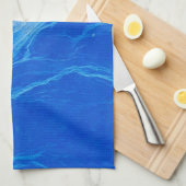 Ocean Blue Waves Sommerzeit Geschirrtuch (Viertel Falte)