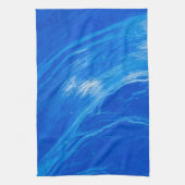 Ocean Blue Waves Sommerzeit Geschirrtuch (Vertikal)