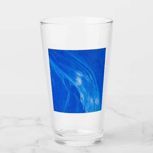 Ocean Blue Waves Sommerzeit Glas (Vorderseite)