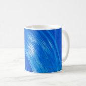 Ocean Blue Waves Sommerzeit Kaffeetasse (VorderseiteRechts)