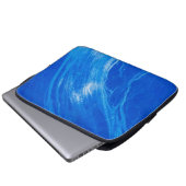 Ocean Blue Waves Sommerzeit Laptopschutzhülle (Vorne Knopf)