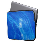 Ocean Blue Waves Sommerzeit Laptopschutzhülle (Vorderseite Links)