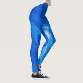 Ocean Blue Waves Sommerzeit Leggings (Rechts)