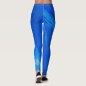 Ocean Blue Waves Sommerzeit Leggings (Rückseite)