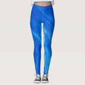 Ocean Blue Waves Sommerzeit Leggings (Vorderseite)