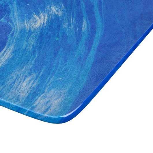 Ocean Blue Waves Sommerzeit Schneidebrett (Ecke)
