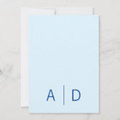 Ocean Blue Waves Watercolor Hochzeitsempfehlung Einladung (Rückseite)