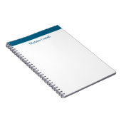 Ocean Blue & White Beruflich Einzigartig klassisch Notizblock (Rechte Seite)