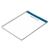 Ocean Blue & White Beruflich Einzigartig klassisch Notizblock (Linke Seite)
