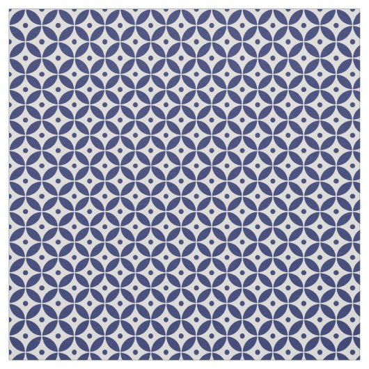 Ocean Blue & White Geometric Muster. Küste Stoff (Muster)