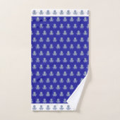 Ocean Blue White Trim Octopus Kinder Badetuch Set (Handtuch)