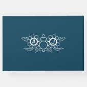 Ocean Blue & White Wedding Gästebuch (Rückseite)