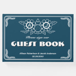 Ocean Blue & White Wedding Gästebuch